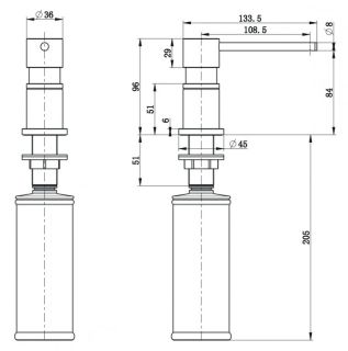 Дозатор для кухонной мойки Milacio MCU.935.WH белый
